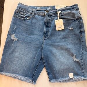 Ana High Rise Denim Bermuda Shorts Jean Shorts - Womens Size 16 Blue Horizon